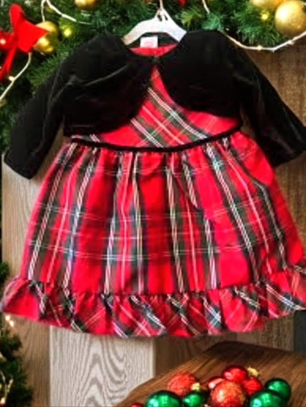 3pc. Holiday Set: Dress, Cami, and Bloomers.